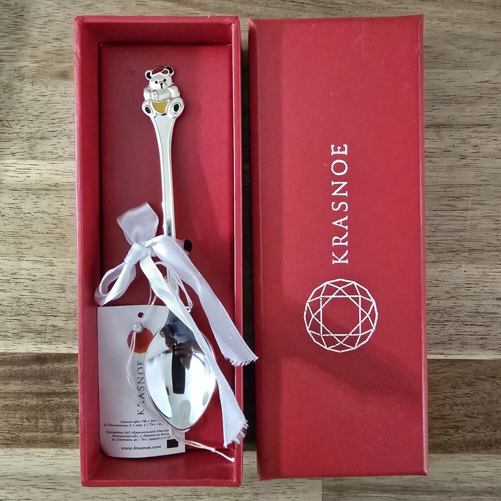 SOKOLOV KRASNOE Russian 925 Sterling Silver Souvenir Spoon Brand New With Tags